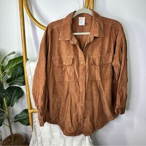 Aerie Brown Corduroy Shacket sz M